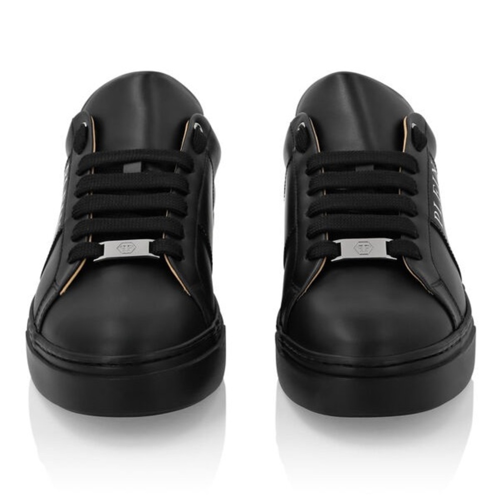 Philipp Plein Nappa Leather Lo-Top Black Sneakers - Picture 3 of 15